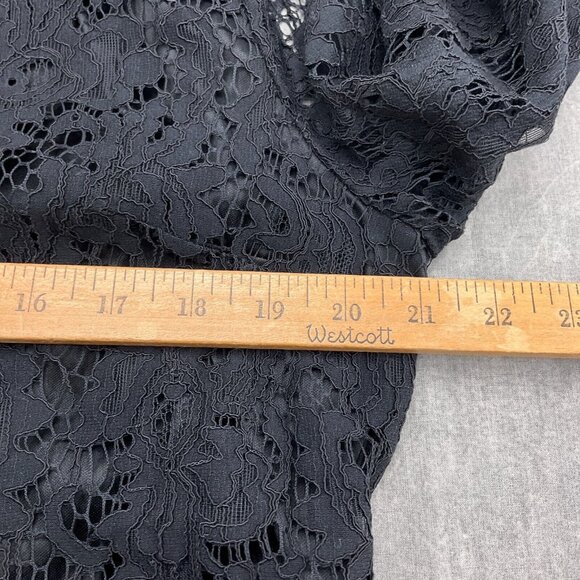 Cache‎ Dress Women XLarge Black Lace Open Back Shift Classic Party Formal Sexy - Picture 4 of 12